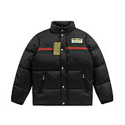 Gucci Padded Nylon Bomber Jacket Black/White - 1