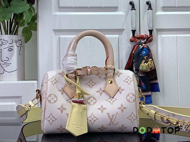 Louis Vuitton Speedy 18 Handbag M24598 White Flower Size 18 x 12 x 10 cm - 1