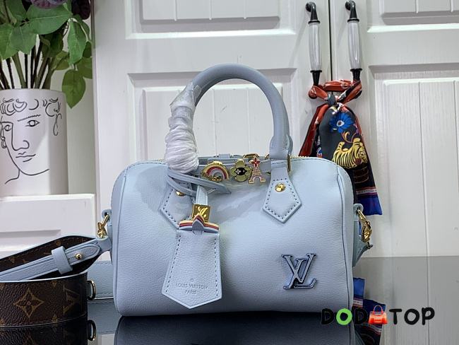 Louis Vuitton Speedy 18 Handbag M24598 Light Blue Size 18 x 12 x 10 cm - 1