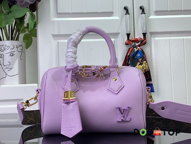 Louis Vuitton Speedy 18 Handbag M24598 Light Purple Size 18 x 12 x 10 cm - 1