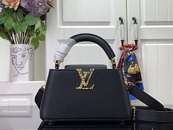 Louis Vuitton Capucines East West Mini Bag M48865 Black Size 22 x 12 x 8 cm