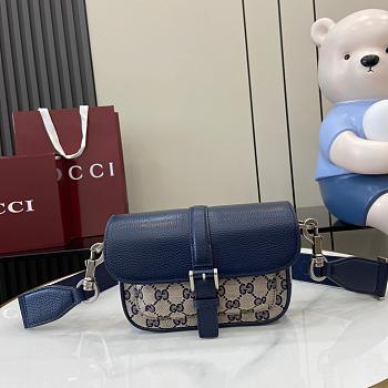 Gucci GG Super Mini Bag Blue Size 13 x 20 x 5 cm