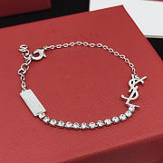 YSL Saint Laurent Logo Charm Bracelet  - 4