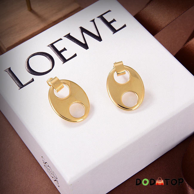 Loewe Gold Heart Stud Earrings - 1