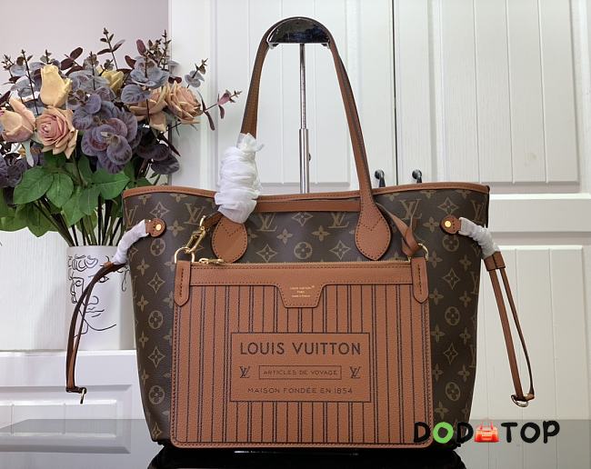 Louis Vuitton Neverfull MM M12061 Brown Bag Size 32 x 27 x 14 cm - 1