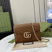 Gucci GG Marmont Mini Handbag Brown Size 20 x 13 x 6 cm - 1