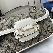 Gucci Horsebit 1955 Small Handbag White Size 22.6 x 12.7 x 5.6 cm - 2