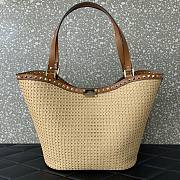 Valentino Rockstud Raffia Tote Bag Size 31 x 30 x 13.5 cm - 1