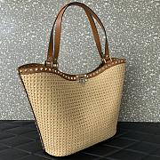 Valentino Rockstud Raffia Tote Bag Size 31 x 30 x 13.5 cm - 2