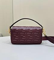 Fendi Baguette Burgundy Bag Size 27 × 5 × 13 cm - 6