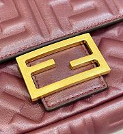 Fendi Baguette Burgundy Bag Size 27 × 5 × 13 cm - 4