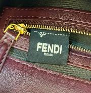 Fendi Baguette Burgundy Bag Size 27 × 5 × 13 cm - 3