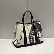 Hermes Canvas and Togo Graffiti Garden Bag Black Size 30/36 cm - 1