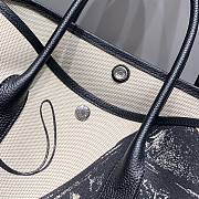 Hermes Canvas and Togo Graffiti Garden Bag Black Size 30/36 cm - 3