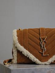 YSL Small Envelope Bag Brown Frosted Size 21 × 13 × 6 cm - 2