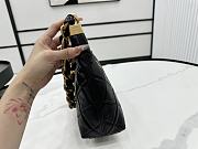  Chanel Small Hobo Black Bag Shiny Lambskin Gold Metal Size 24 x 26 x 9.5 cm - 6