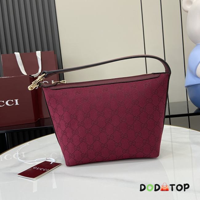 Gucci GG Super Mini Shoulder Bag Red Leather Size 20 x 18.5 x 10 cm - 1