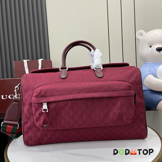 Gucci Medium GG Travel Bag Red Size 45 x 28 x 24 cm - 1