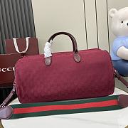 Gucci Medium GG Duffle Bag Red Size 42 x 22 x 22 cm - 5