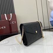 Gucci GG Leather Chain Wallet Black Size 20 x 13 x 6 cm - 3