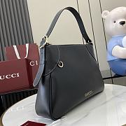 Gucci GG Emblem Medium Tote Bag Black Size 37 x 23 x 8 cm - 5