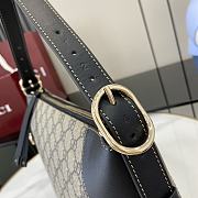 Gucci GG Emblem Medium Tote Bag Brown Black Size 37 x 23 x 8 cm - 6