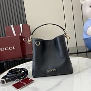 Gucci GG Emblem Mini Bucket Bag Black Size 19 x 18 x 11 cm  - 1