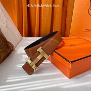 Hermes Belt 3.8 cm Blac/Brown/Dark Brown - 2