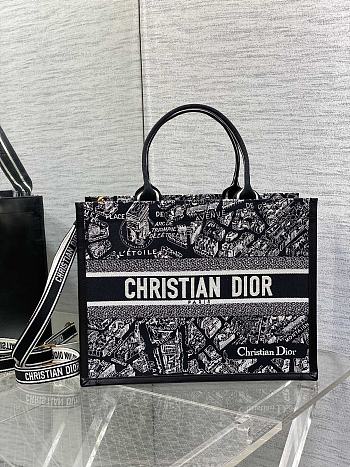 Dior Paris Map Black Medium Dior Book Tote Size 36 x 16 x 27 cm