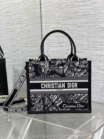 Dior Paris Map Black Small Dior Book Tote Size 26 x 12 x 21 cm