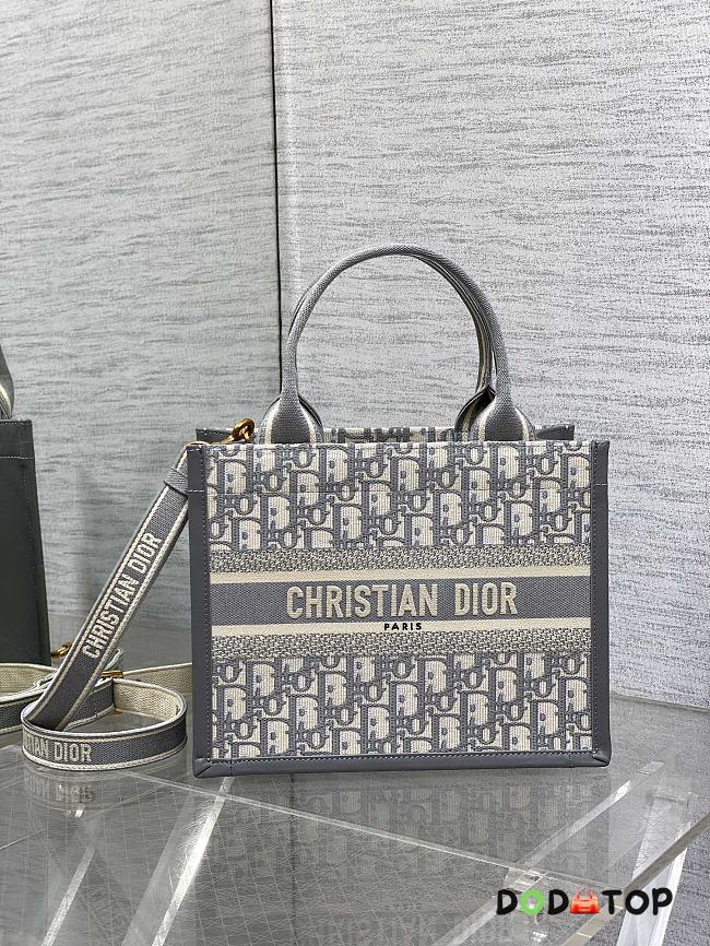 Dior Small Dior Book Tote Gray Size 26 x 12 x 21 cm - 1