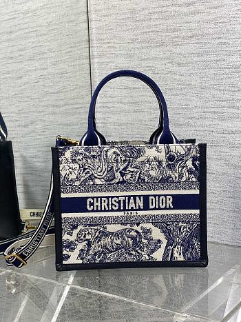 Dior Book Tote Small Blue Tiger Size 26 x 12 x 21 cm