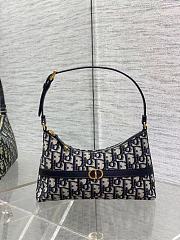 Dior 30 Montaigne Mini Hobo Bag Blue Size 18 x 6.5 x 11 cm - 1