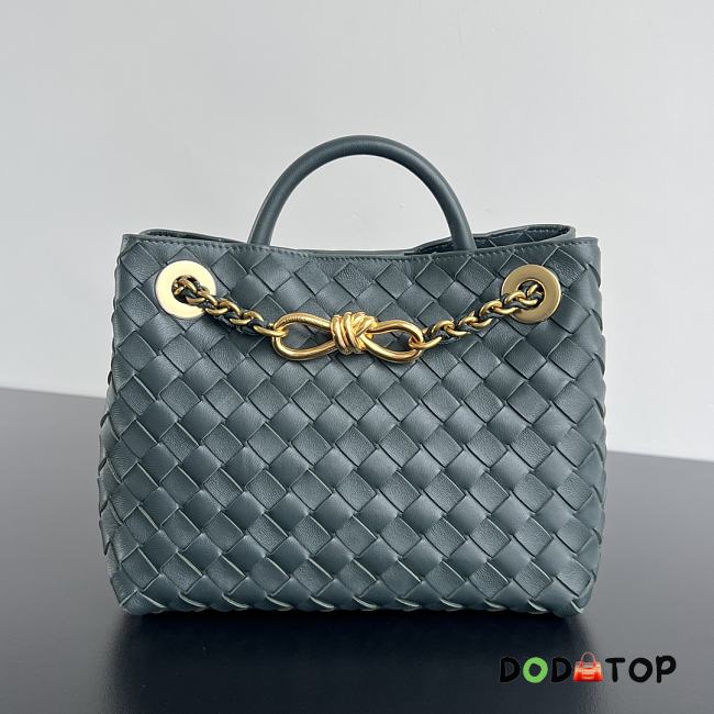 Bottega Veneta Andiamo Small Tote Navy Blue Size 25 x 22 x 10.5 cm - 1