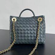 Bottega Veneta Andiamo Small Tote Navy Blue Size 25 x 22 x 10.5 cm - 6