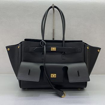 Balenciaga Bel Air Medium Carry All Bag Black Size 36.5 x 14.5 x 28 cm