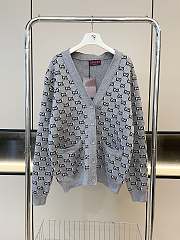 Gucci Monogram Knitted Jacquard Cardigan - 1