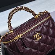 Chanel Vanity Red Handle Bag Size 19 x 9.5 x 8 cm - 3