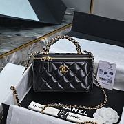 Chanel Vanity Black Handle Bag Size 19 x 9.5 x 8 cm - 1