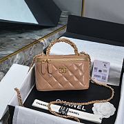 Chanel Vanity Brown Handle Bag Size 19 x 9.5 x 8 cm - 1