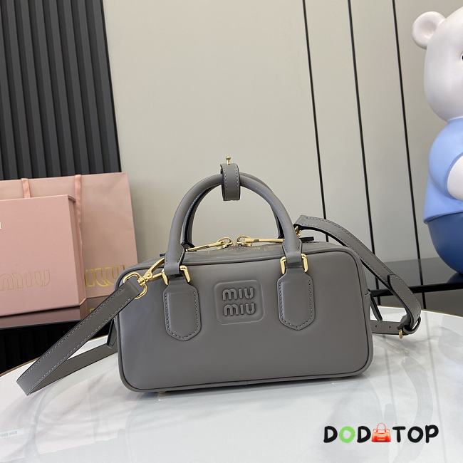 Miu Miu Arcadie Leather Bag Gray Size 22 x 10.5 x 7.5 cm  - 1