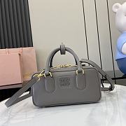 Miu Miu Arcadie Leather Bag Gray Size 22 x 10.5 x 7.5 cm  - 1