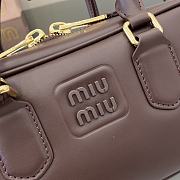 Miu Miu Arcadie Leather Bag Dark Brown Size 22 x 10.5 x 7.5 cm - 2