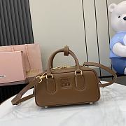 Miu Miu Arcadie Leather Bag Brown Size 22 x 10.5 x 7.5 cm - 1