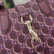 Gucci Hook-And-Loop Small Tote Bag Burgundy Print Size 24 x 17.5 x 8.5 cm - 4