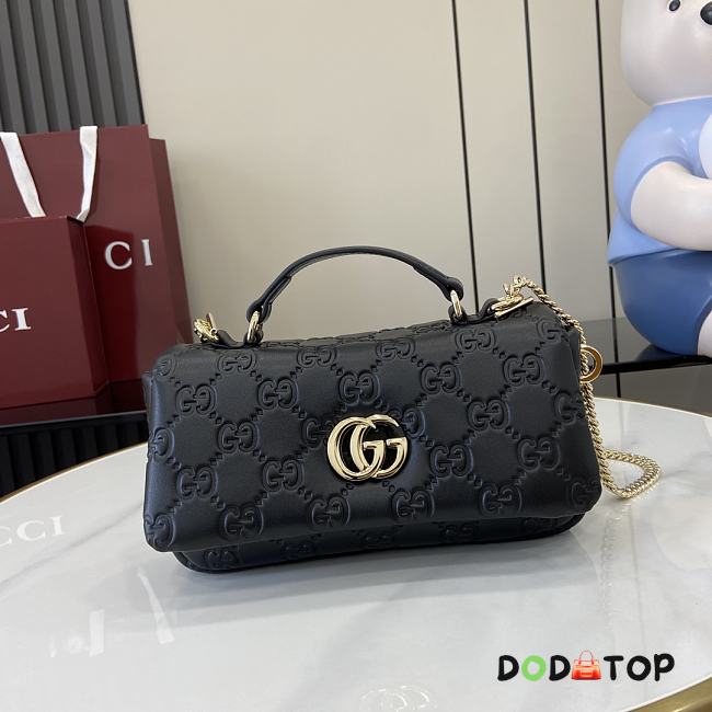 Gucci GG Milano Mini Top Handle Bag In Black Size 21 x 12.5 x 4.6 cm - 1