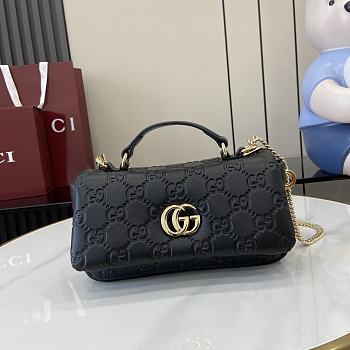 Gucci GG Milano Mini Top Handle Bag In Black Size 21 x 12.5 x 4.6 cm