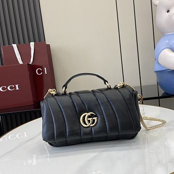 Gucci GG Milano Mini Top Handle Bag In Black 01 Size 21 x 12.5 x 4.6 cm