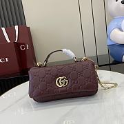 Gucci GG Milano Mini Top Handle Bag In Red Size 21 x 12.5 x 4.6 cm - 1