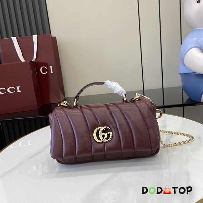 Gucci GG Milano Mini Top Handle Bag In Red 01 Size 21 x 12.5 x 4.6 cm - 1